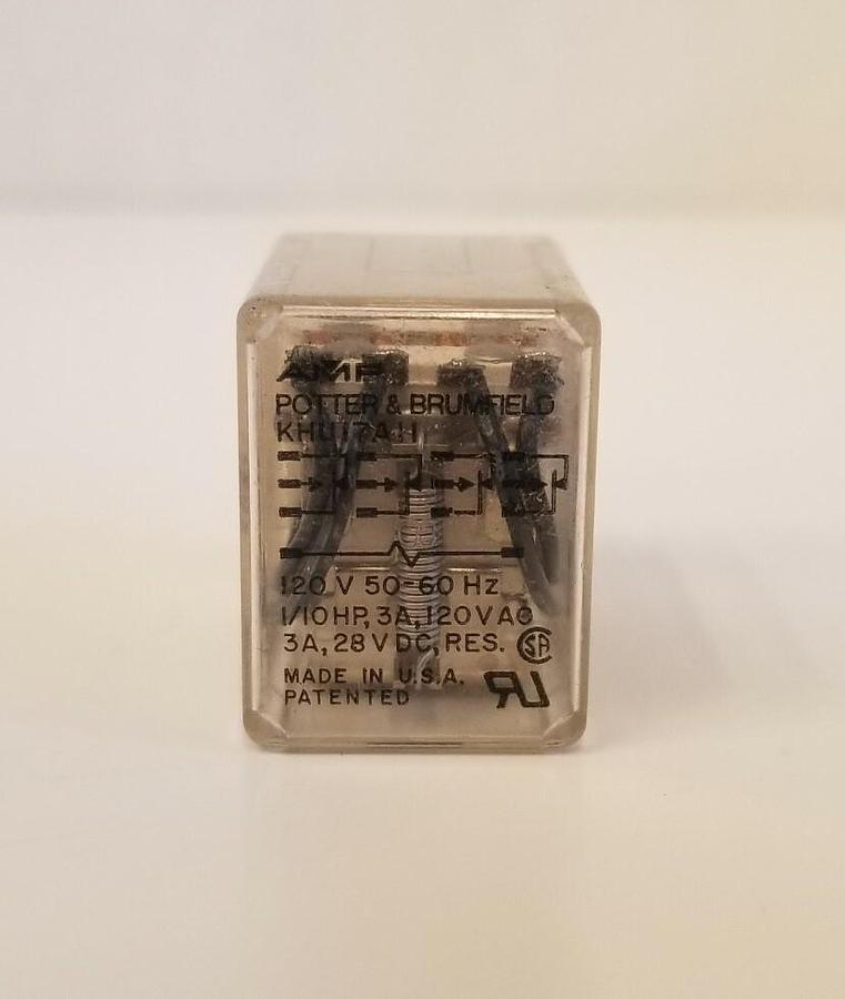 Used POTTER & BRUMFIELD KHU-17A11-24 Relay, 3A, 28 VDC