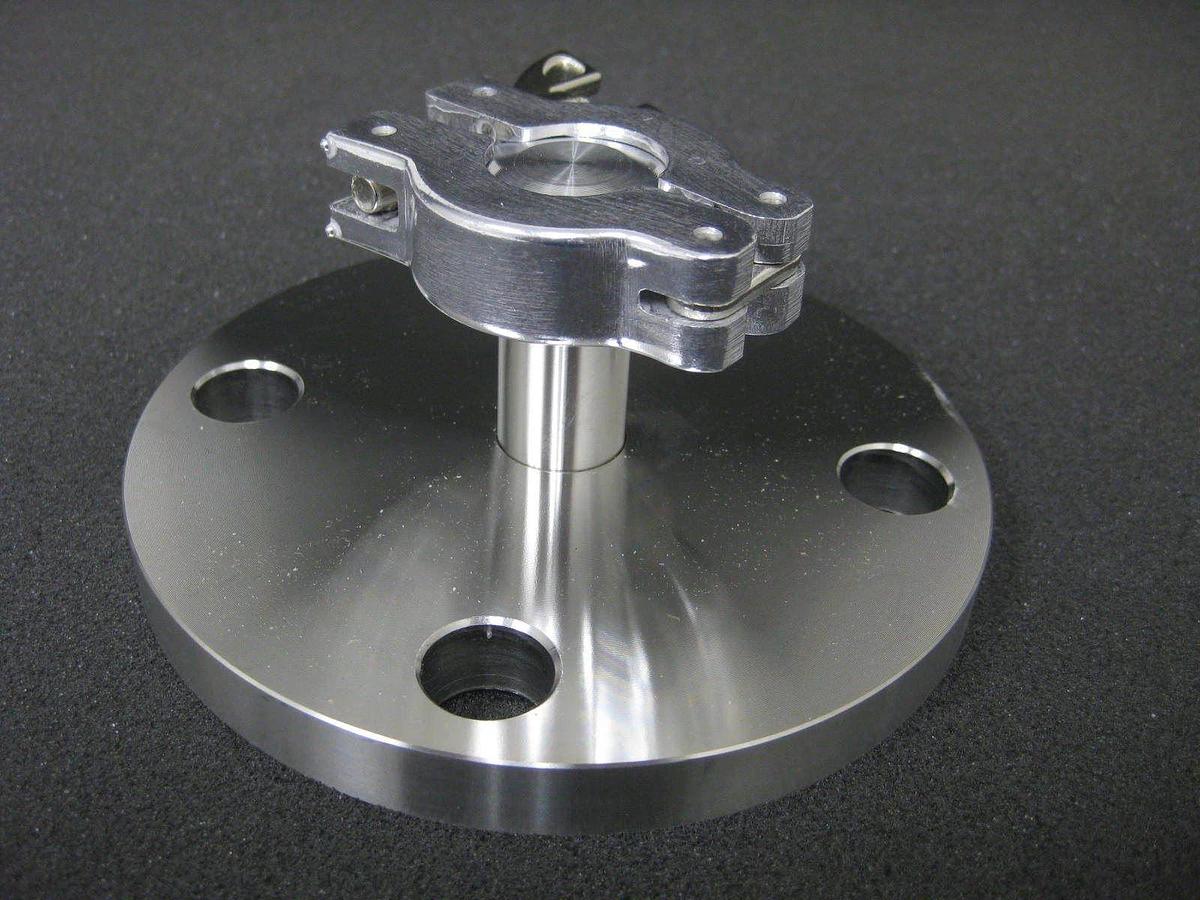 Stainless Steel Vacuum Assy: 5" F to NW16 Adapter, Centering Ring & Clamp