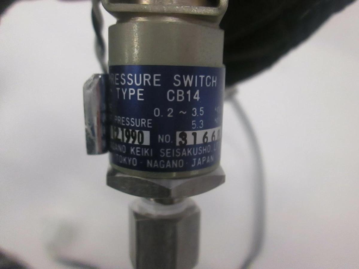Used Nagano Keiki, Type CB14, Pressure Switch 0.2-3.5 MPa, Used