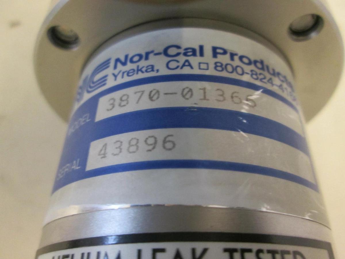 Used Nor-Cal, Model: 3870-01365, High Vacuum Angle Bellows Valve w/ Solenoid, Used