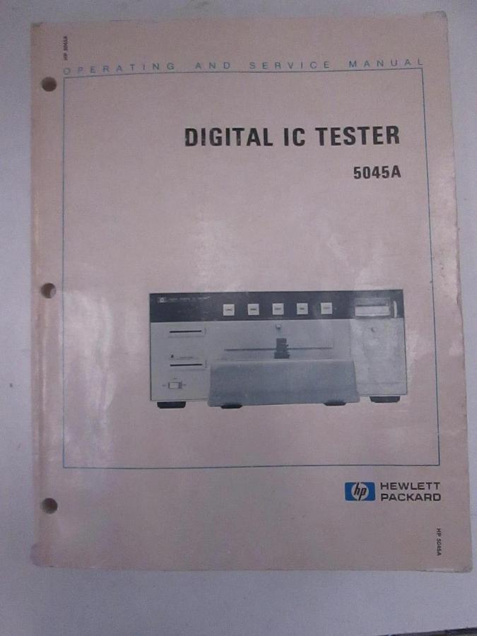 Used HP Digital IC Tester 5045A Operating and Service Manual, Used
