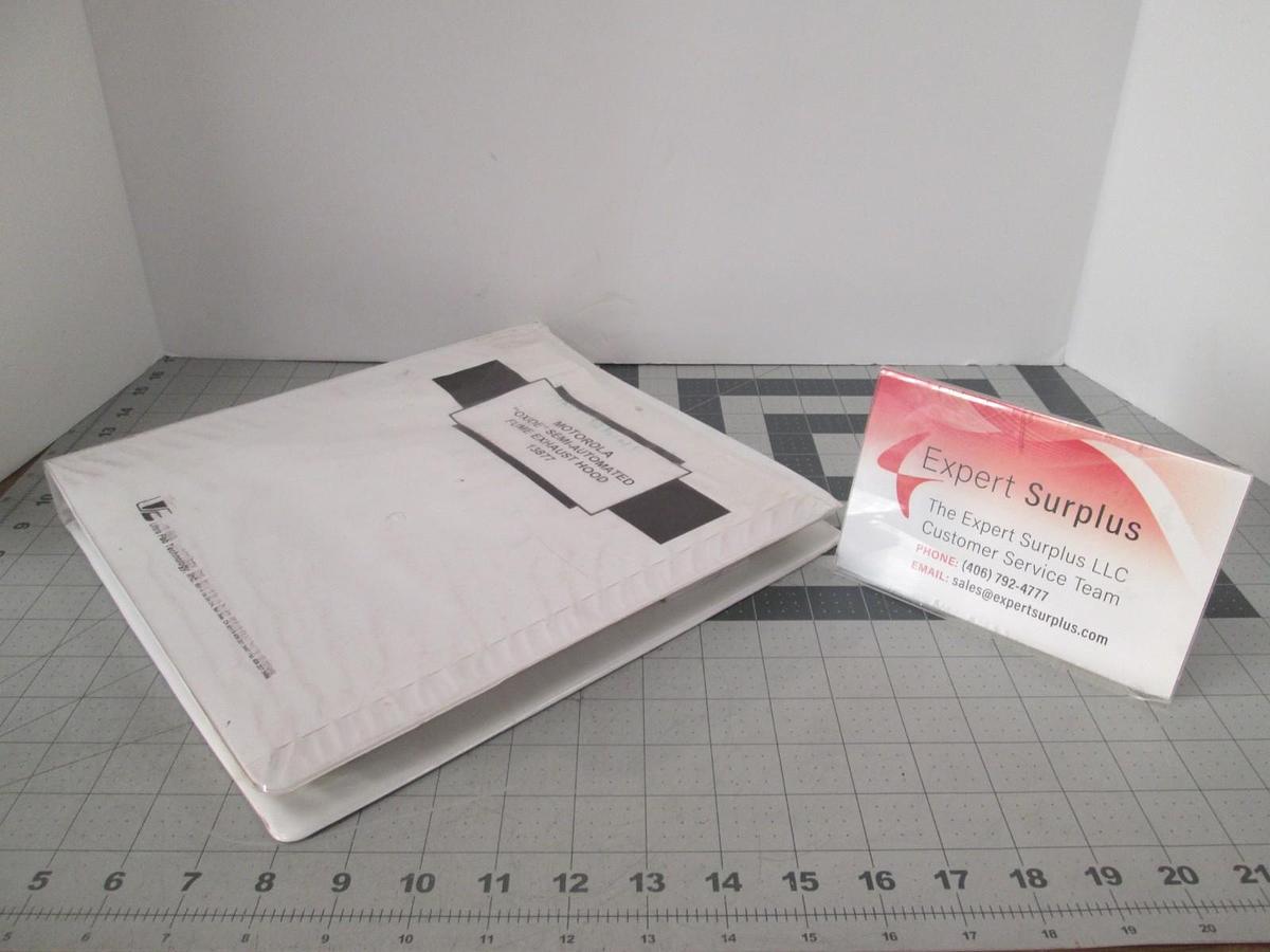 Used Ultra-Fab, Motorola, Oxide Semi-Automated Fume Exhaust Hood, 13877, User Manual