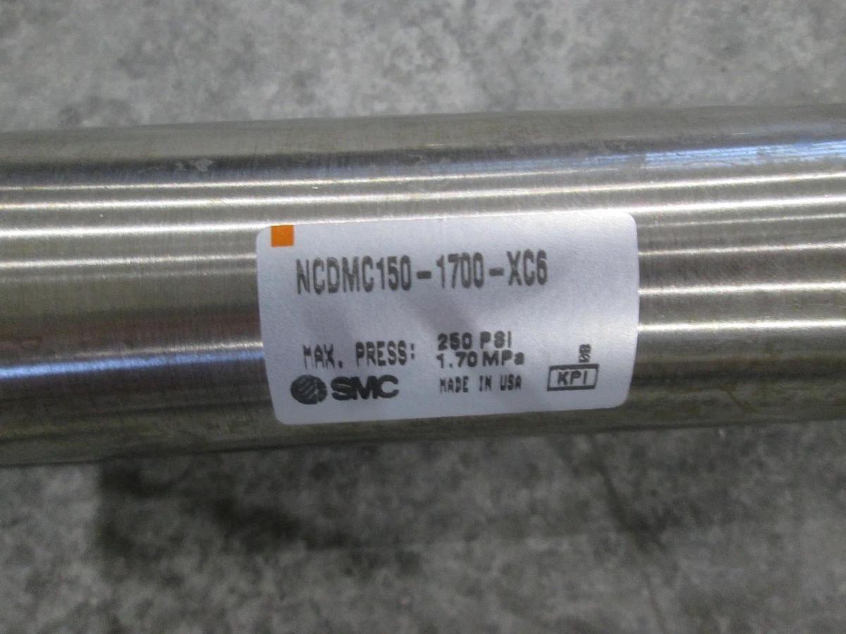 SMC, NCDMC150-1700-XC6 Pneumatic Cylinder, Bore 1.5", Stroke 17", Ports 1/8" NPT