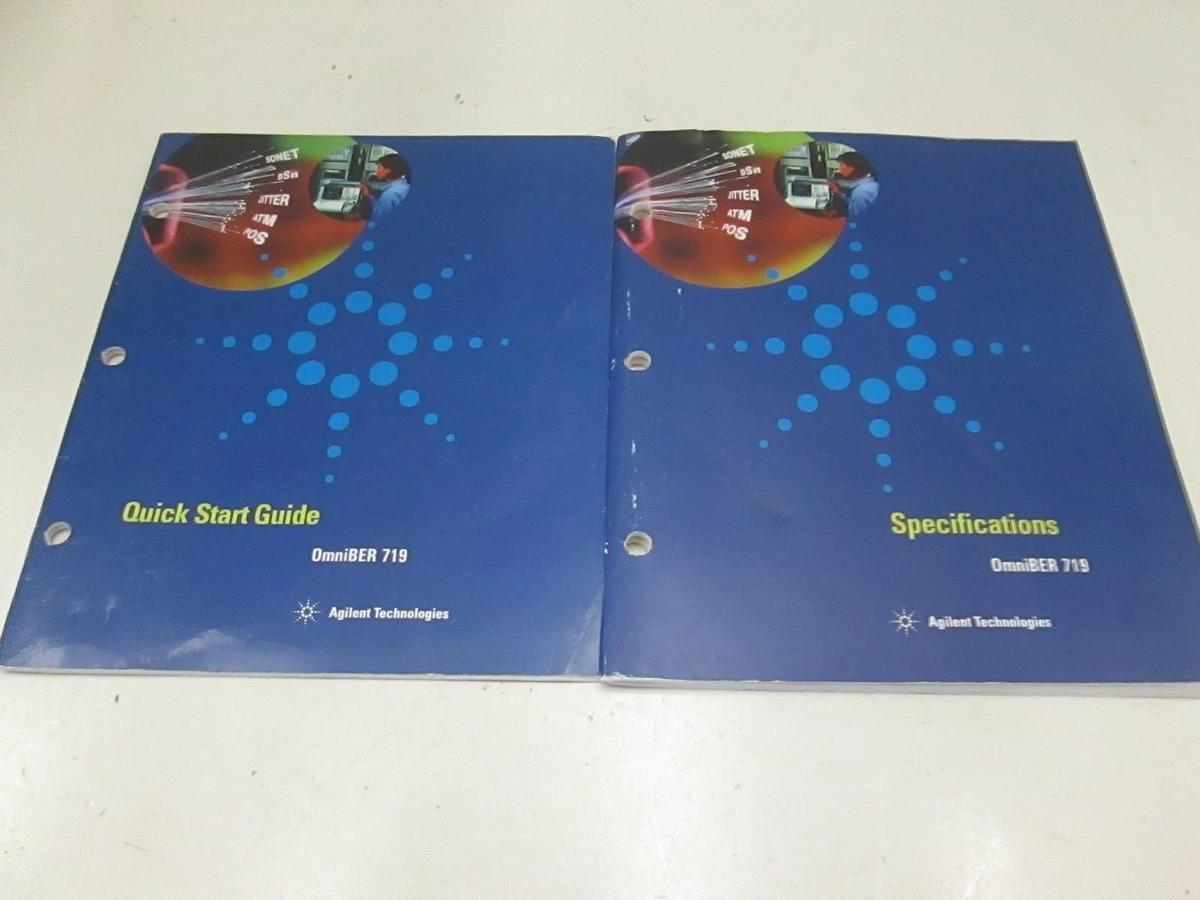Used Agilent Technologies OmniBER 719 Quick Start Guide And Specifications Manual
