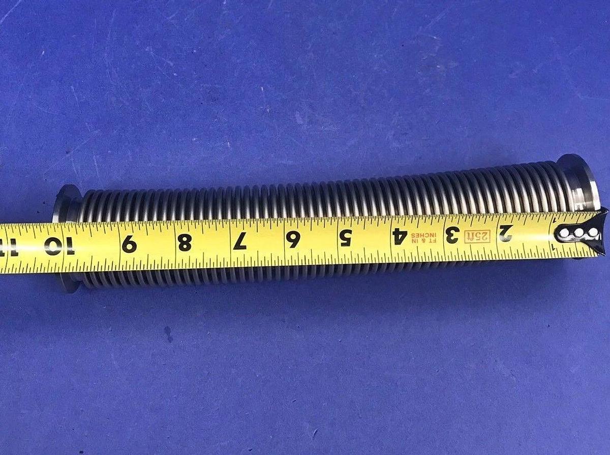 Stainless Steel Flexible Vacuum Hose 10"L,  NW40 Flanges , NEW