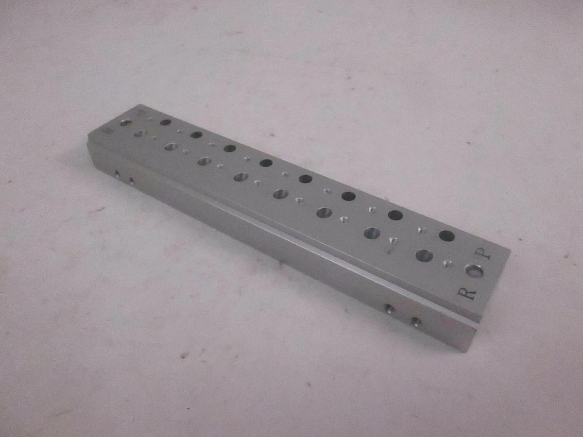 Used SMC 8 Position Manifold Block for Valve, Used