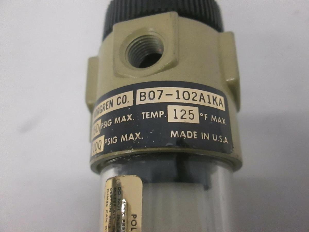 Used Norgren, Pneumatic Filter and Regulator, Model B07-102A1KA, Used
