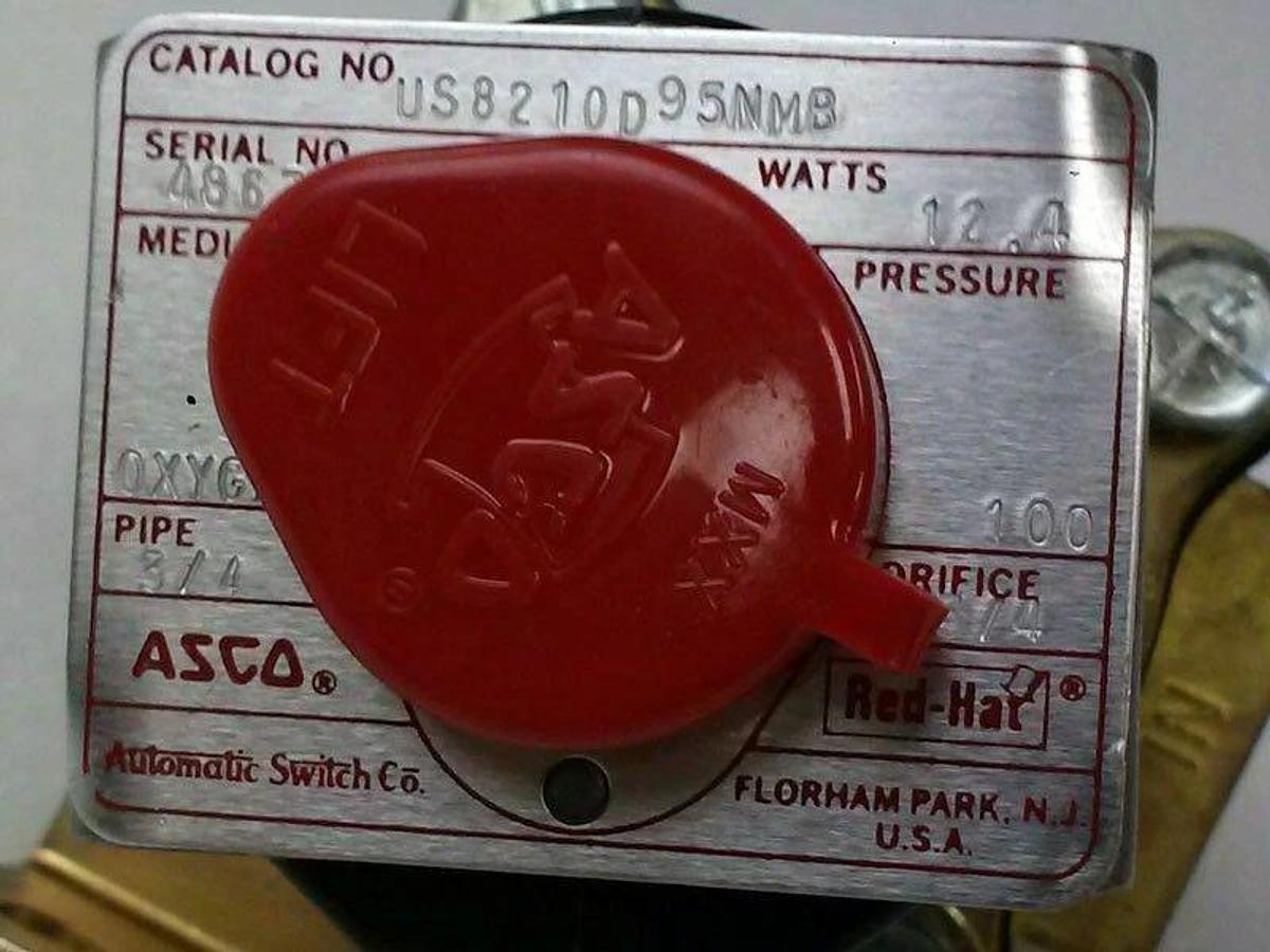 Used Asco US8210D95NMB Solenoid Valve 12.4w 100psi, Used