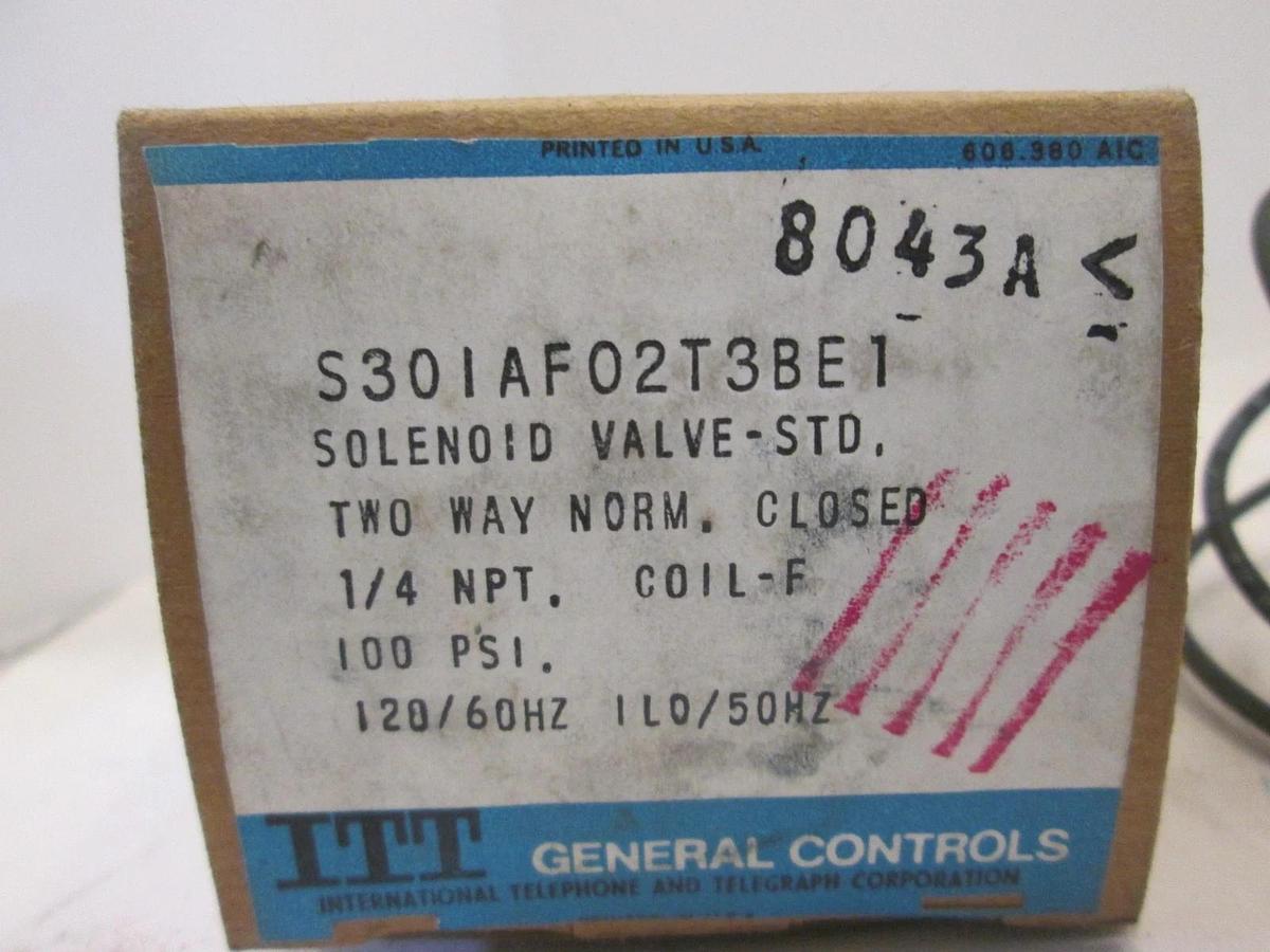 Asco, S301AF02T3BE1, Solenoid Valve, 10W, 150A, 60Hz, New