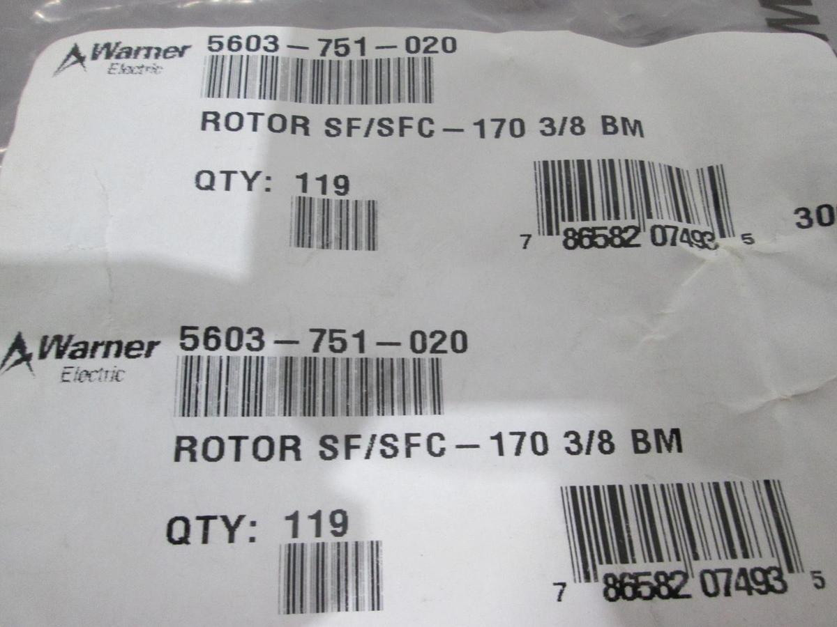 Warner, 5603-751-020, Rotor SF/FSC-170 3/8 BM, New