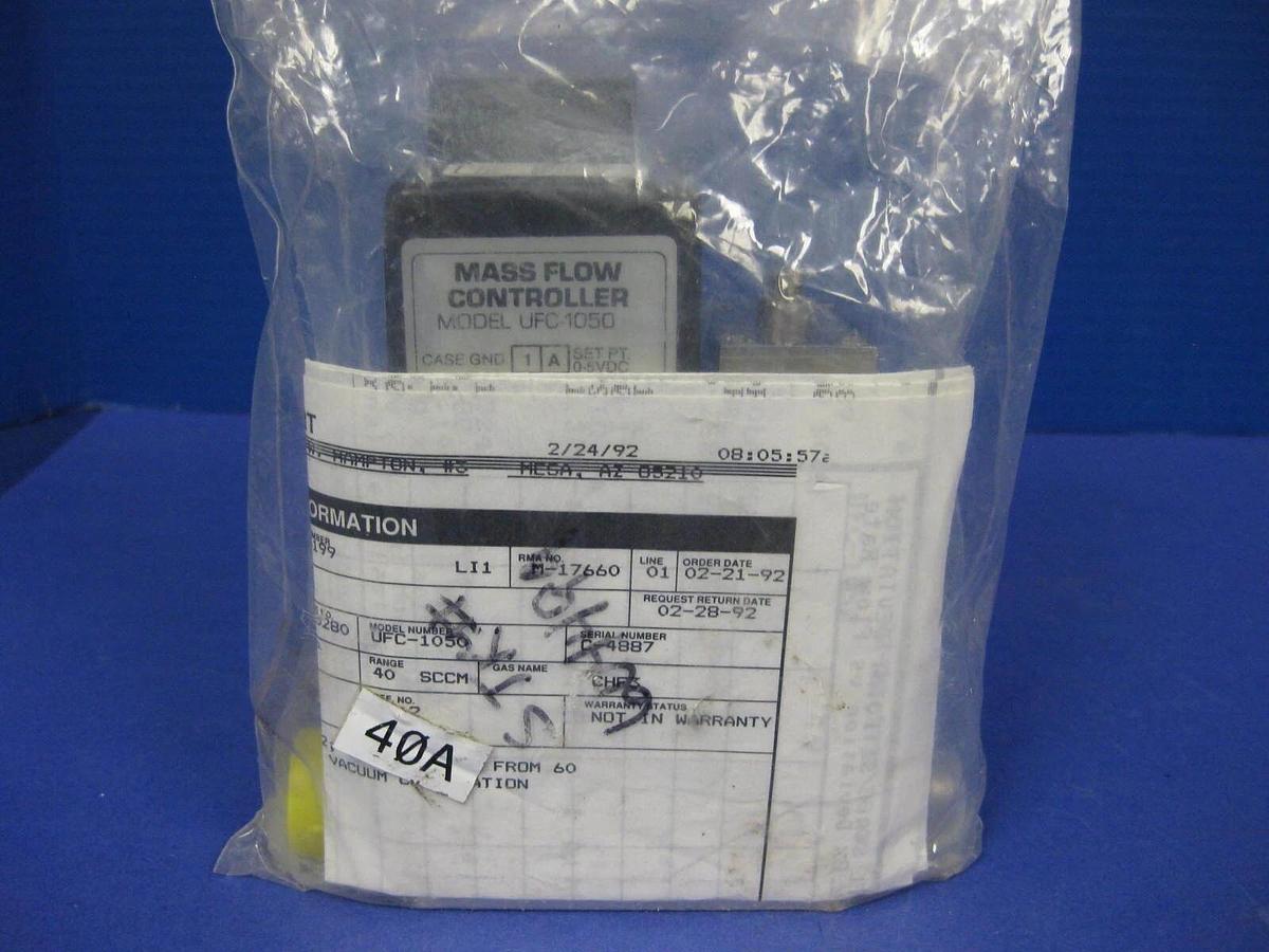 Used Unit UFC-1050 Mass Flow Controller, CHF3, 40 sccm, Reburbished