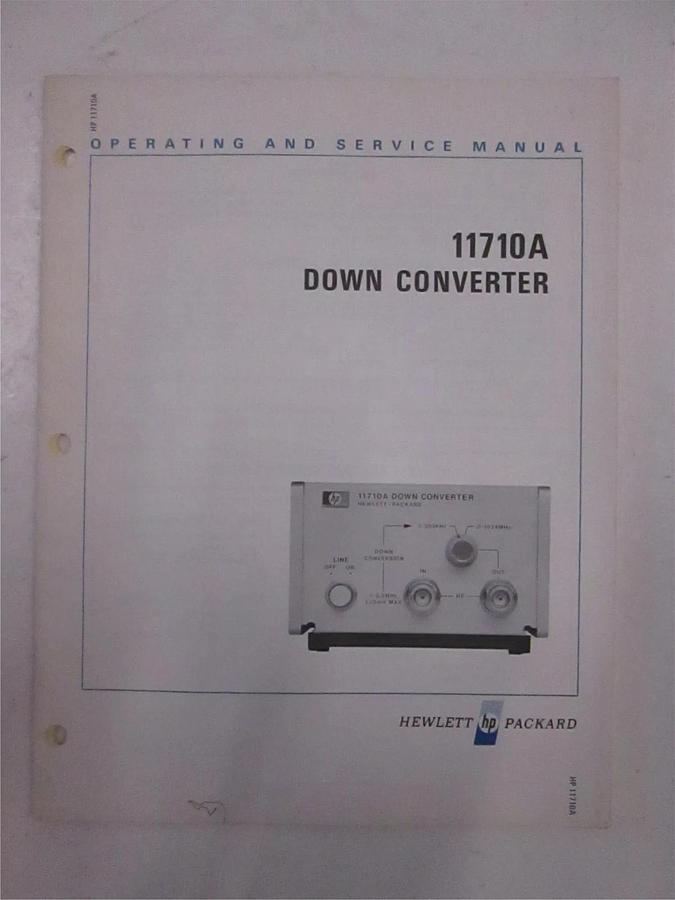 Used HP Model 11710A Down Converter Operating and Service Manual, Used