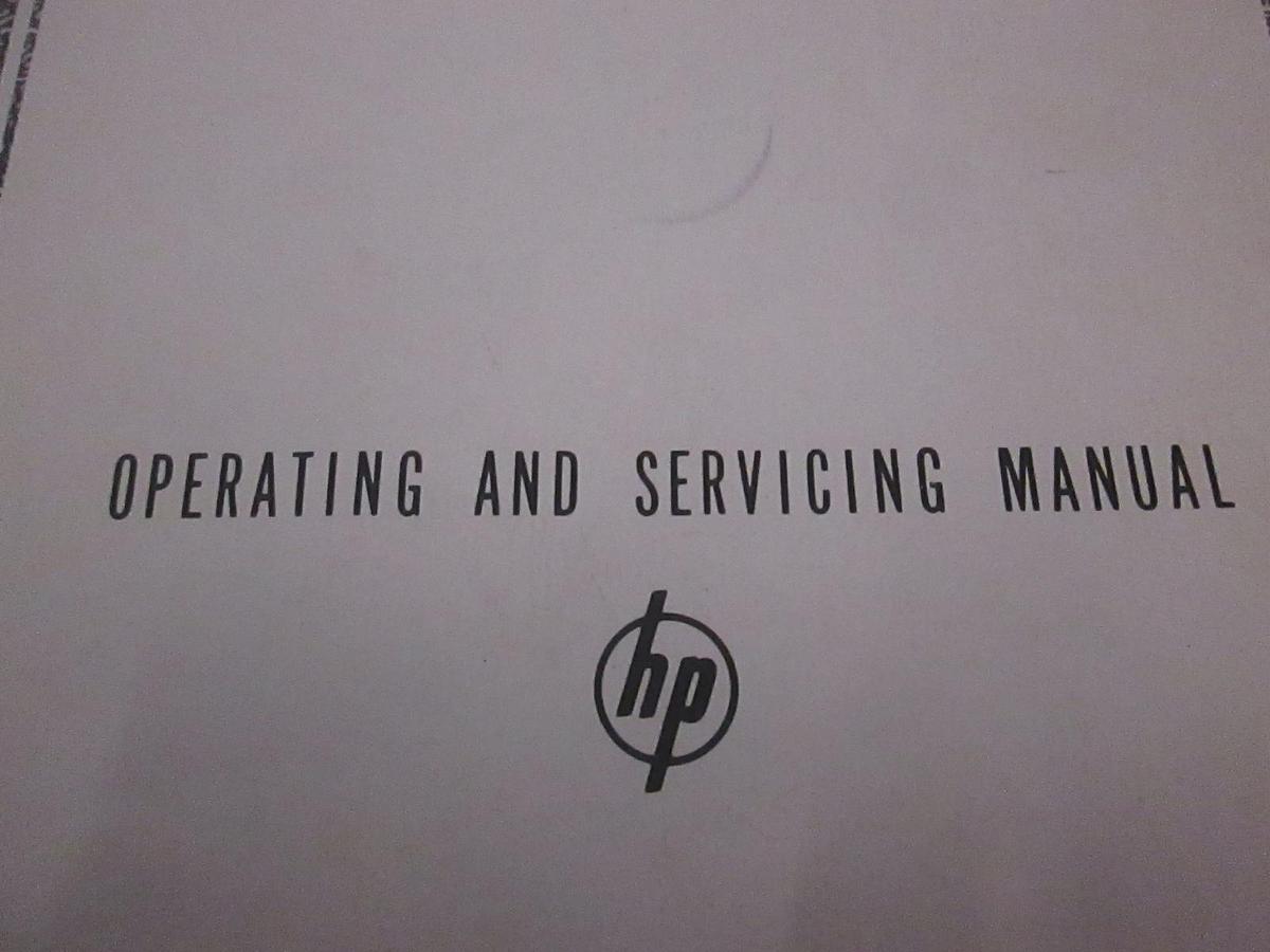 Used HP 650A-1 Service Manual and 650A Test Oscillator Operating Manual, Used