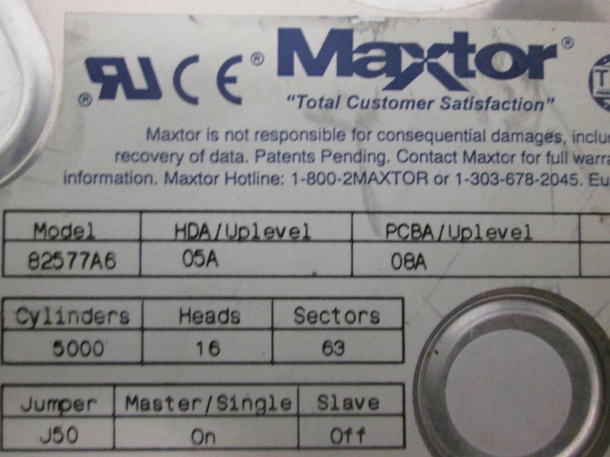 Used Maxtor, Hard Disk Drive, 82577A6, Used