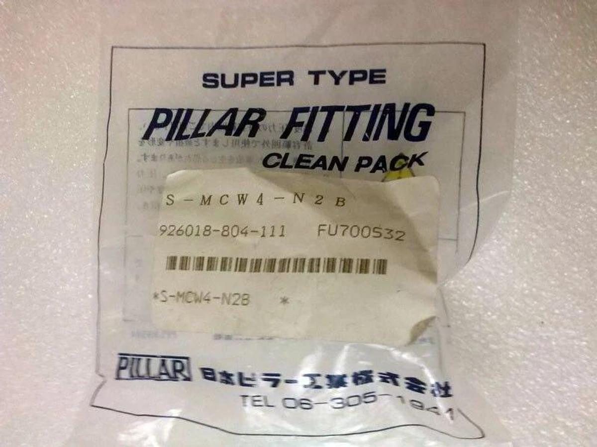 Pillar Fittings S-MCW4-N2B, MALE Adaptor Teflon, LOT of 5 NEW
