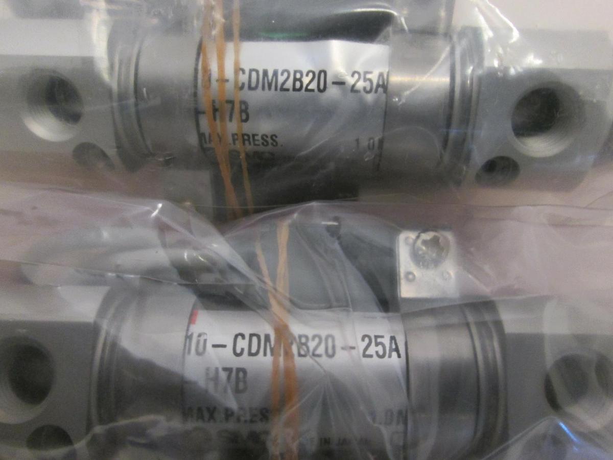 Used SMC, 10-CDM2B20-25A-H7B, Pneumatic Cylinder, New, Lot of 3