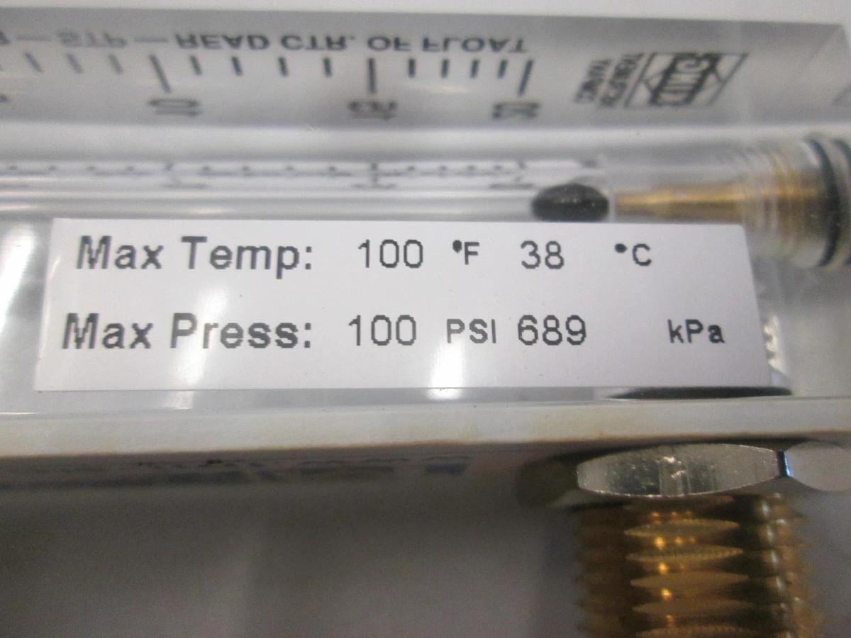 Used King Instruments, 0-20 SCFH-Air-STP-Read CTR. of Float w/ Fittings, Used