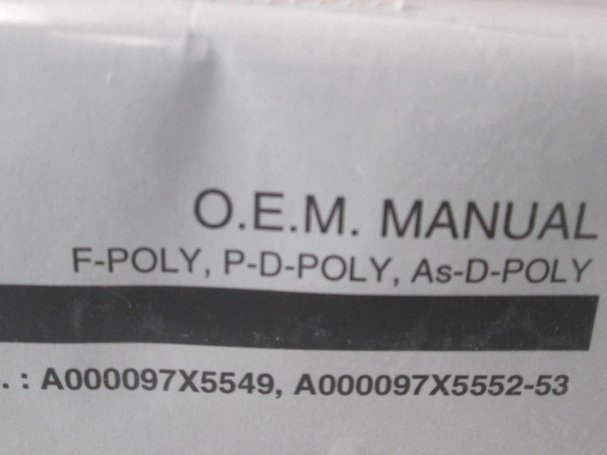 Used TEL Tokyo, ALPHA-8S, O.EM. Manual, P-D-Poly, F- Poly, As-D-Poly, Used