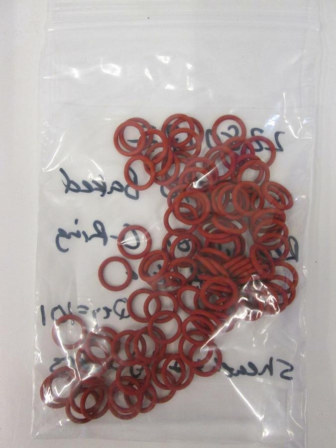 Pacific Rubber, 2280177, Silicone Baked Red 012S70, O-Ring Lot of 101
