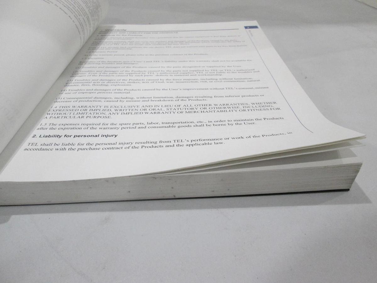 Used TEL Tokyo, Alpha-303i/ATP/ATPf, HCT and Teaching Manual, 2197-110130-22, Used