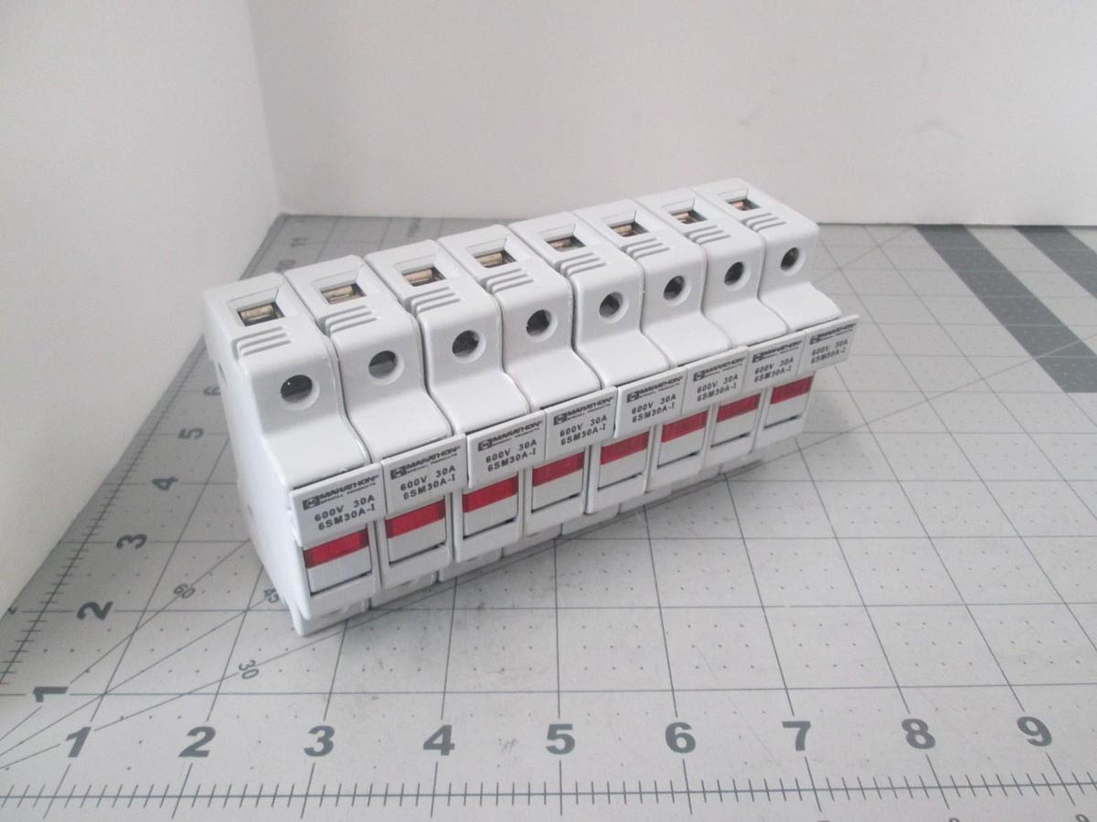 Used Marathon, 6SM30A-I, Midget Fuse Holder, 600V, Used, Lot of 4