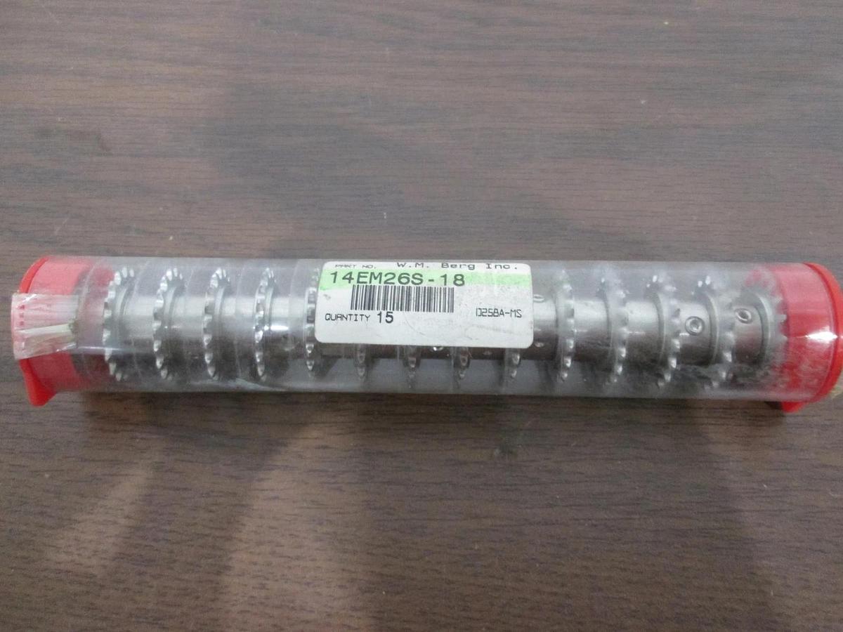 W.M. Berg, 14EM26S-18, Mini Pitch Sprocket, 18 Teeth, .1475”, New, Lot of 15