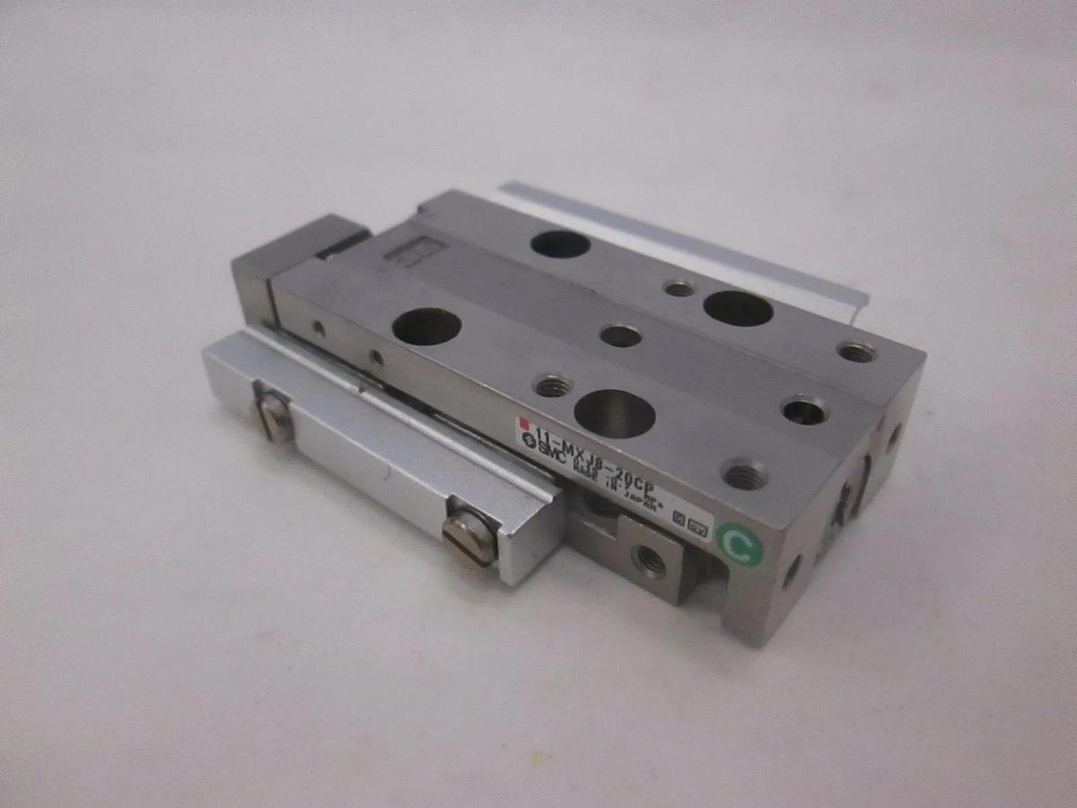 Used SMC, 11-MXJ8-20CP, Air Cylinder Linear Slide Actuator, Used