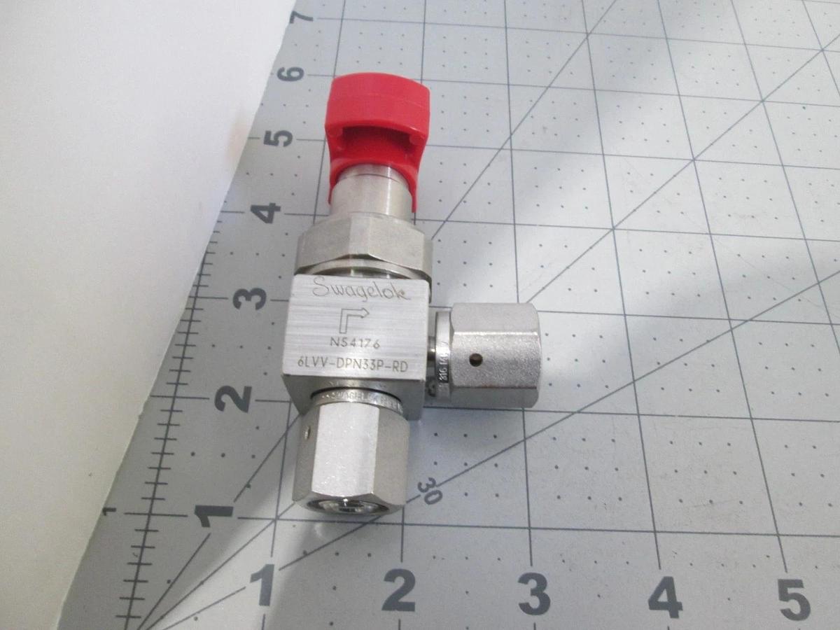 Used Swagelok, 6LVV-DPN33P-RD, Manual Actuation Shutoff Diaphragm Valve, Used