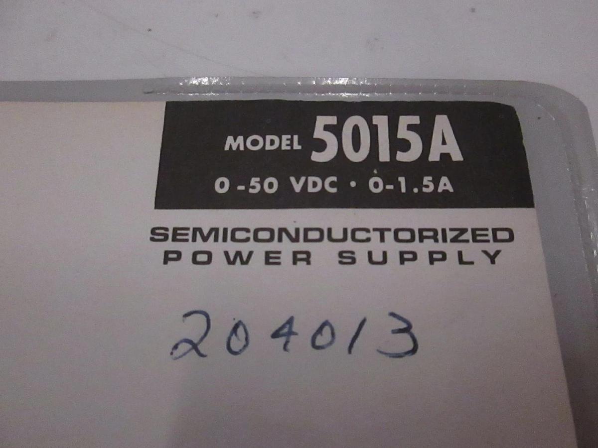 Used Power Designs Model 5015A Parts List, Used