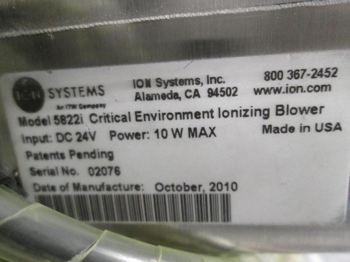 Used MKS Ion Systems 5822i Critical Environment Ionizing Blower Fan ESD Ionizer
