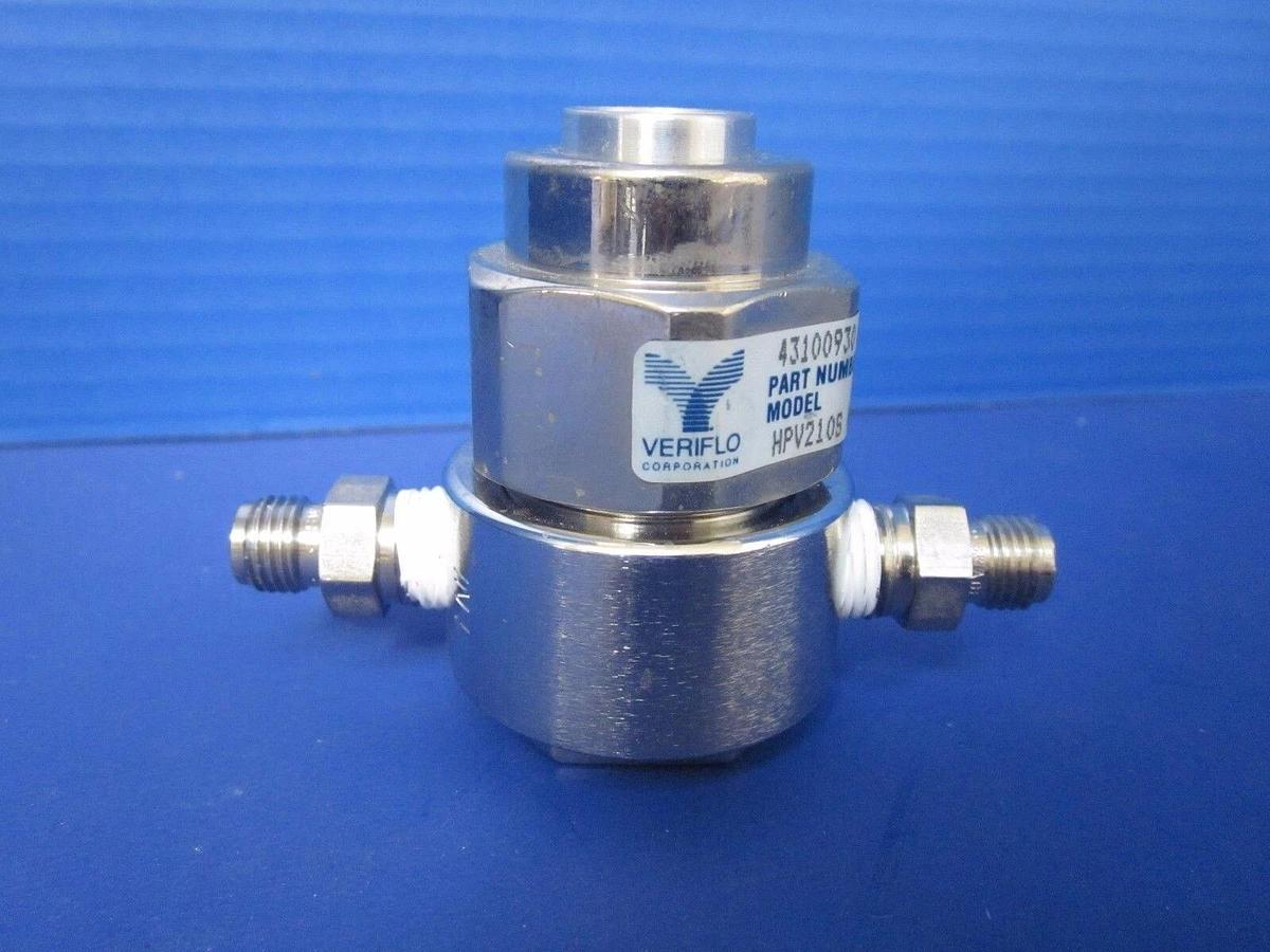 Used Veriflo HPV210S with Purge / Vent Button, 2 Ports - 1/4" Compression, Used