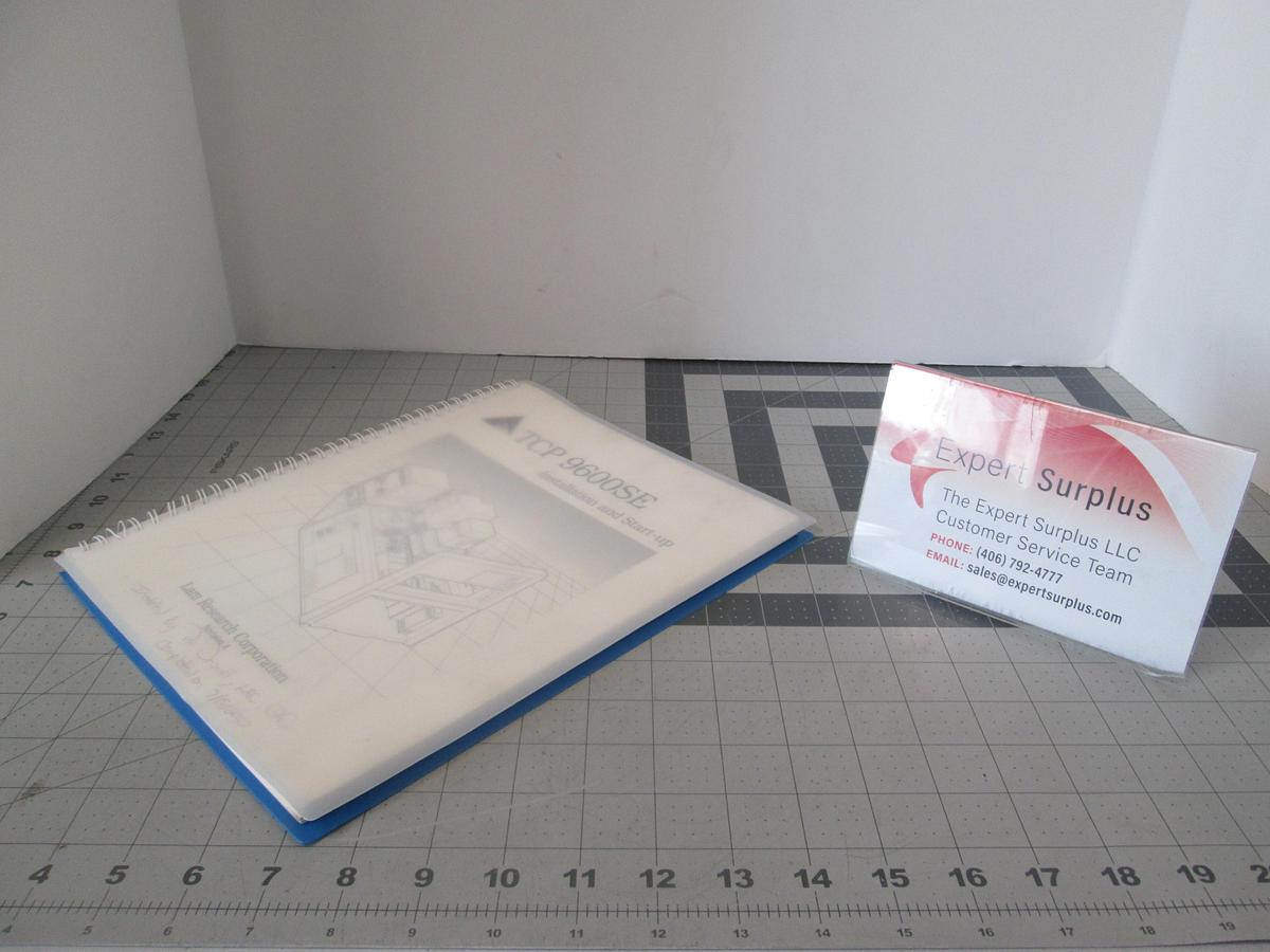 Used LAM Research, TCP 9600SE, Installation and Start Up, Used