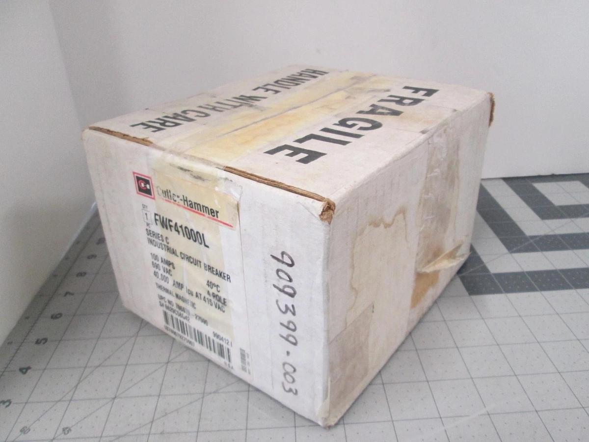Cutler-Hammer, FWF41000L, Series C, 100A, 690VAC, 4 Pole, New
