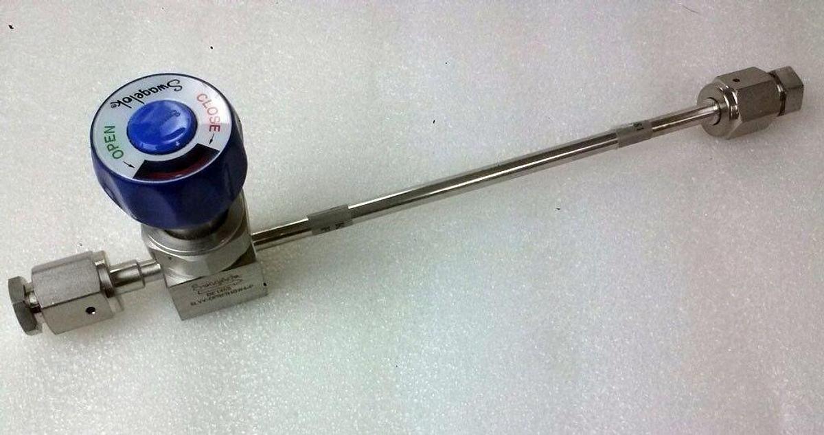 Used Swagelok 6LVV-DPRFR4BW4-P Valve, High Purity, 9-1/2"Face to Face 1/4"FVCR, Used