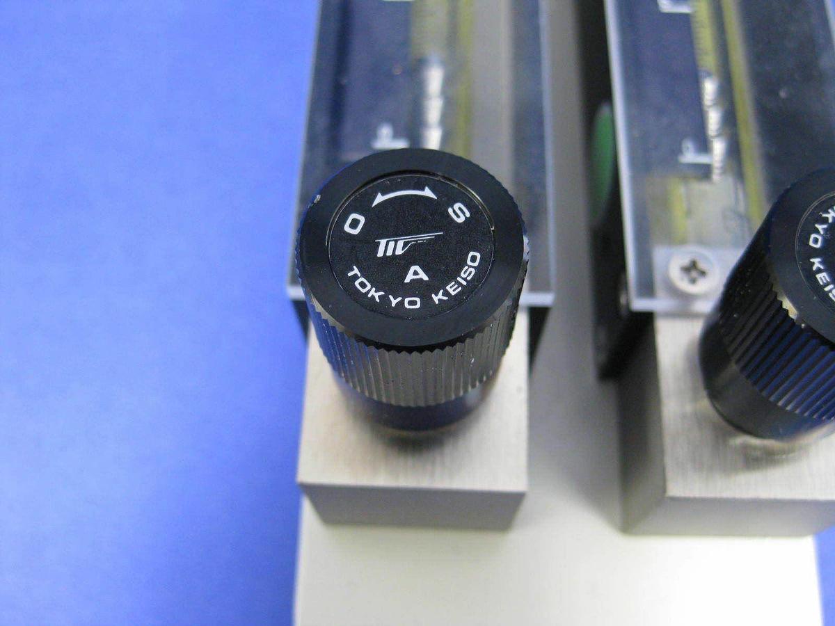 Used Tokyo Keiso Double Rotometer / Purge Meter, 0-60 Sl/Min N2, Used
