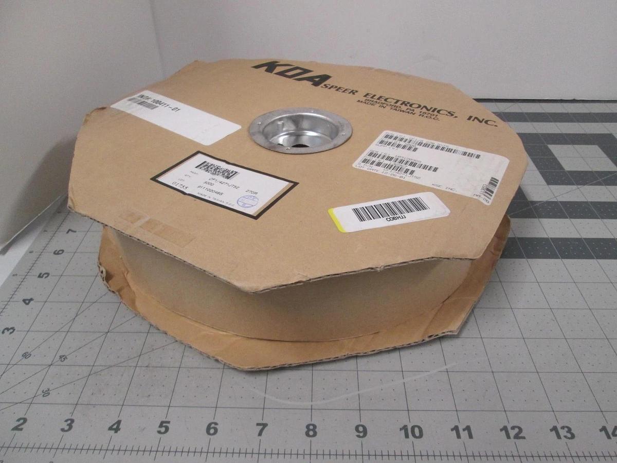 KOA, CF1/4271JT52, Resistor, Carbon Film, 1K Ohm 5%, New, Reel of 5000