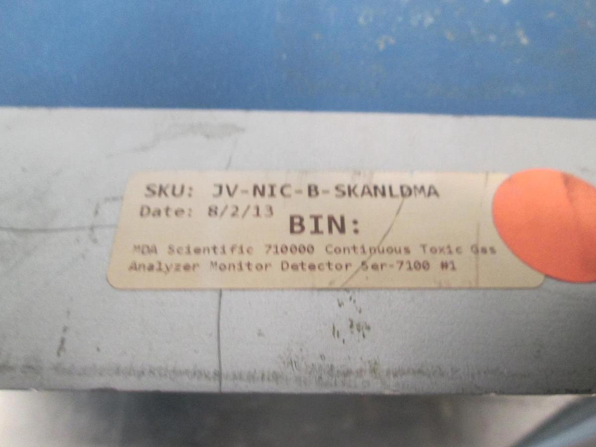 Used MDA Scientific, Series 7100, Toxic Gas Monitor, 110V, 60Hz, Used