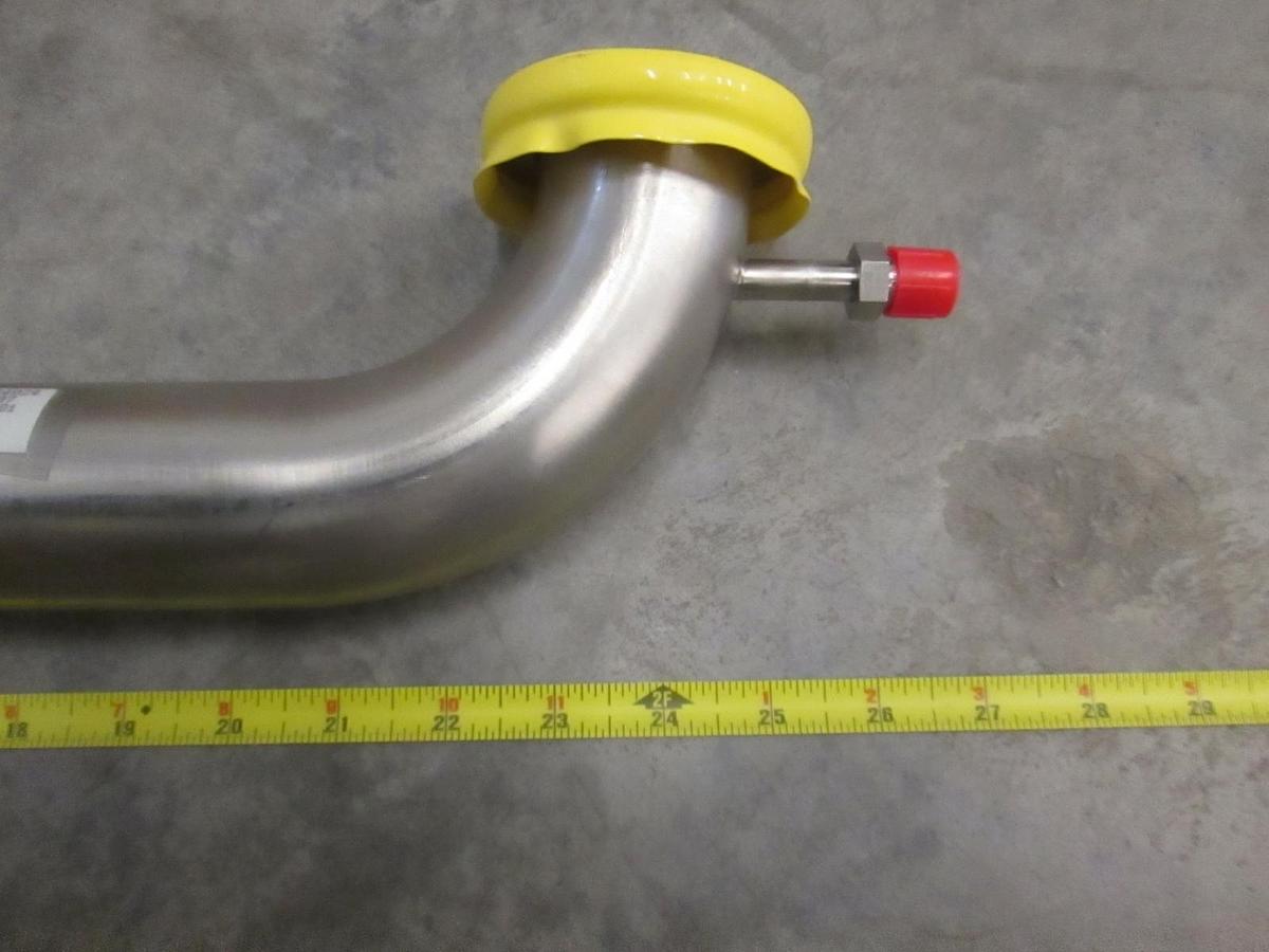Used AMAT, 0050-34024, Stainless Steel Elbow Vacuum Line with 2 Ports, New