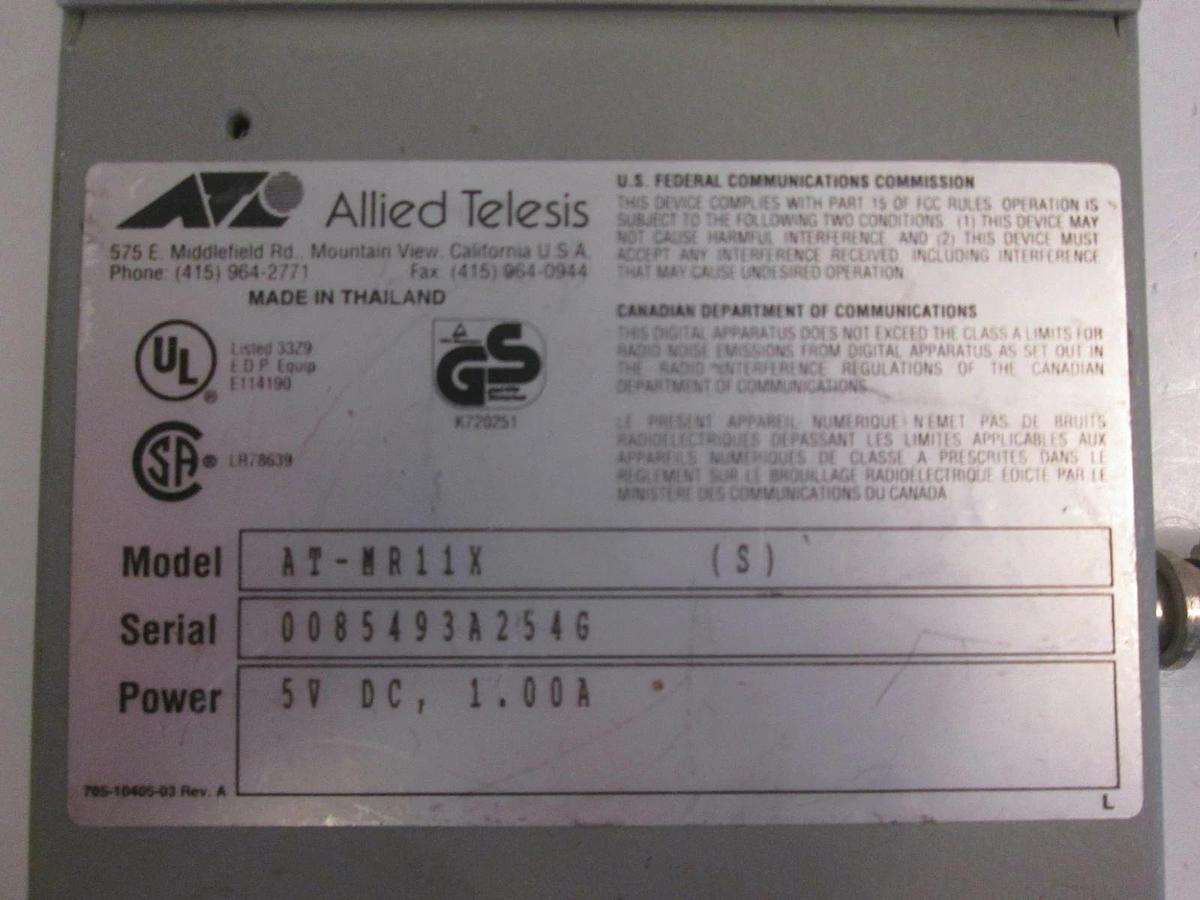 Used Allied Telesis Network Switch, AT-MR11X, Used