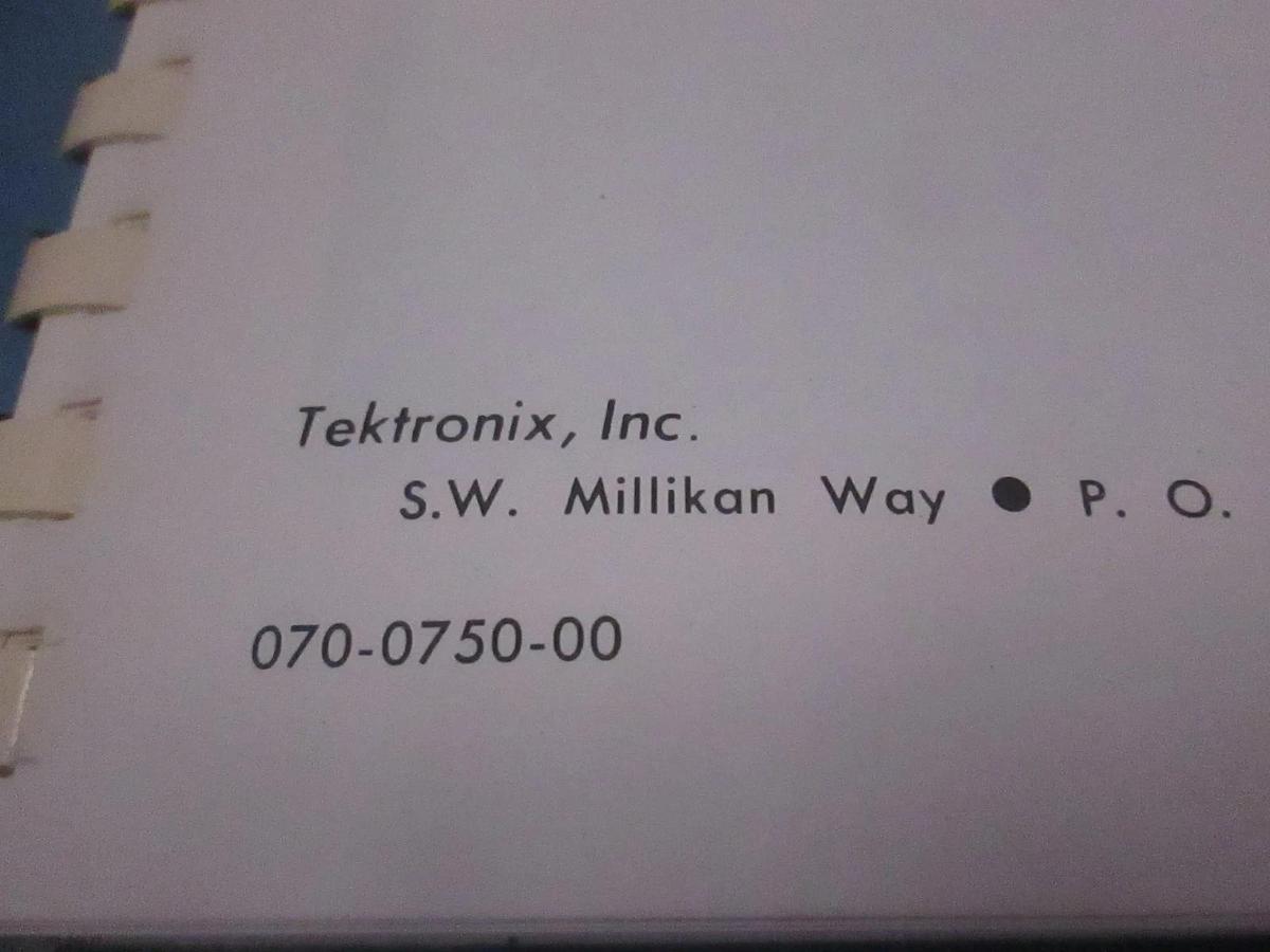 Used Tektronix Type 323 Oscilloscope Instruction Manual, Used
