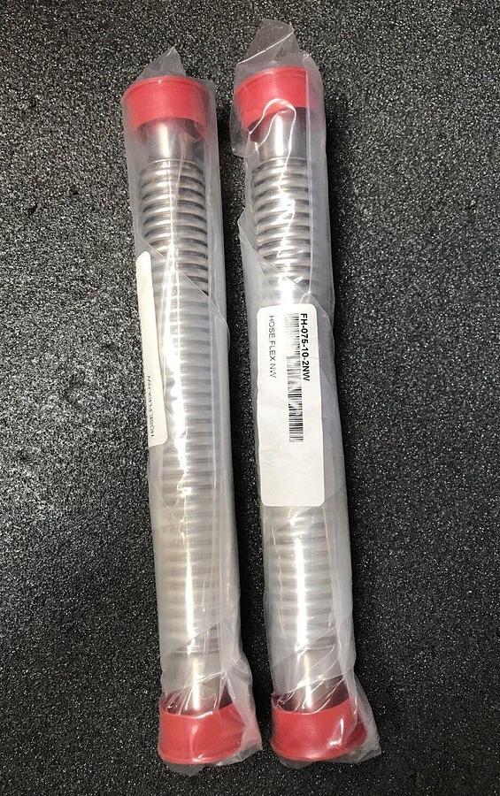 Nor-Cal FH-075-10-2NW Flexible SS Hose w/ NW16 Flanges, 10" L, Lot of 2 New