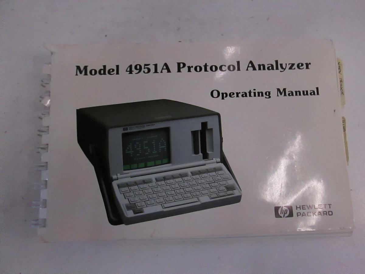 Used HP Model 4951A Protocol Analyzer Operating Manual, Used