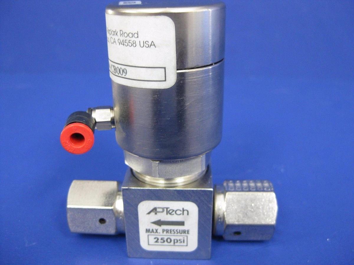 Used Aptech AP3550SX 2PW FV4 FV4 Pneumatic Valve, N/C, 1/4" FVCR, Used