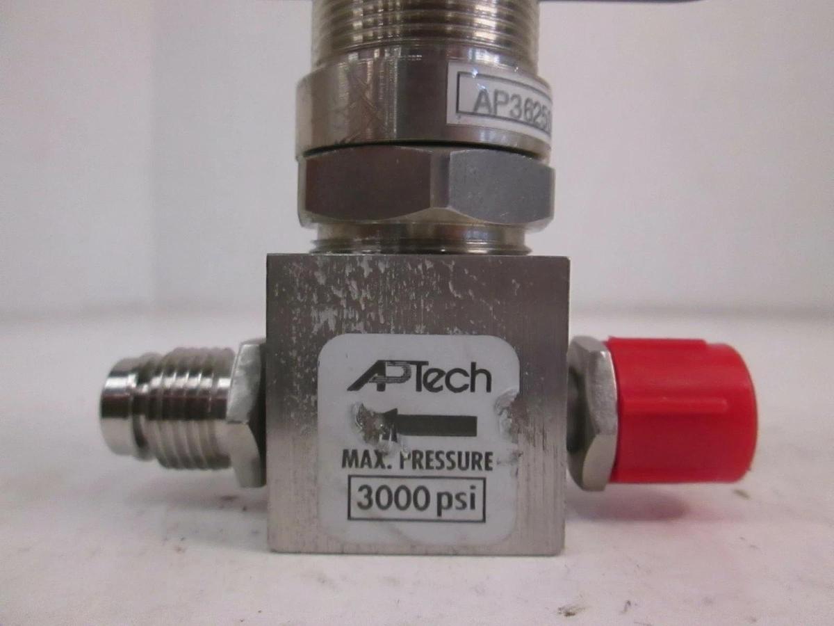 Used APTech AP3625S 2PW MV4 FV4 Manual Diaphragm Valve w/ Lever Handle