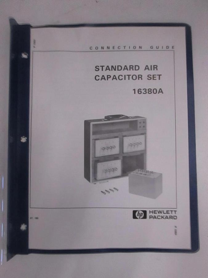 Used HP 16380A Standard Air Capacitor Set Connection Guide, Used