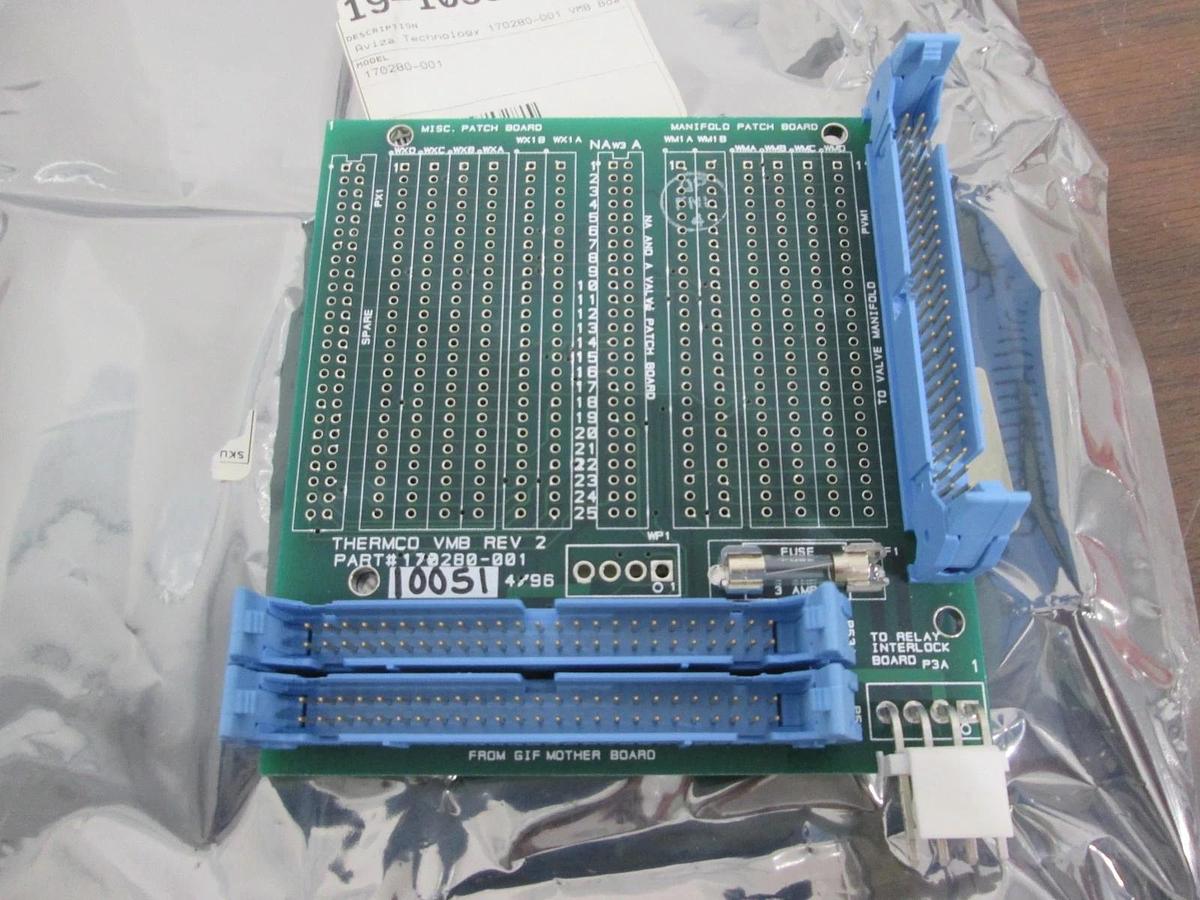 Used Expertech VTR , 170280-001, Manifold Patch Board, PCB, Used, SVG furnace