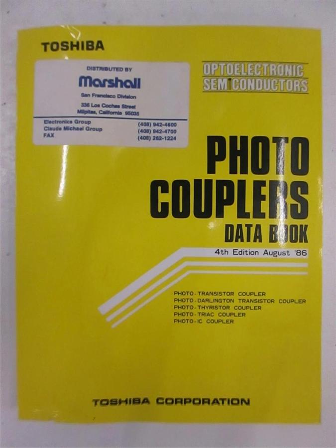Used Toshiba Photo Couplers Databook Fourth Edition, Used