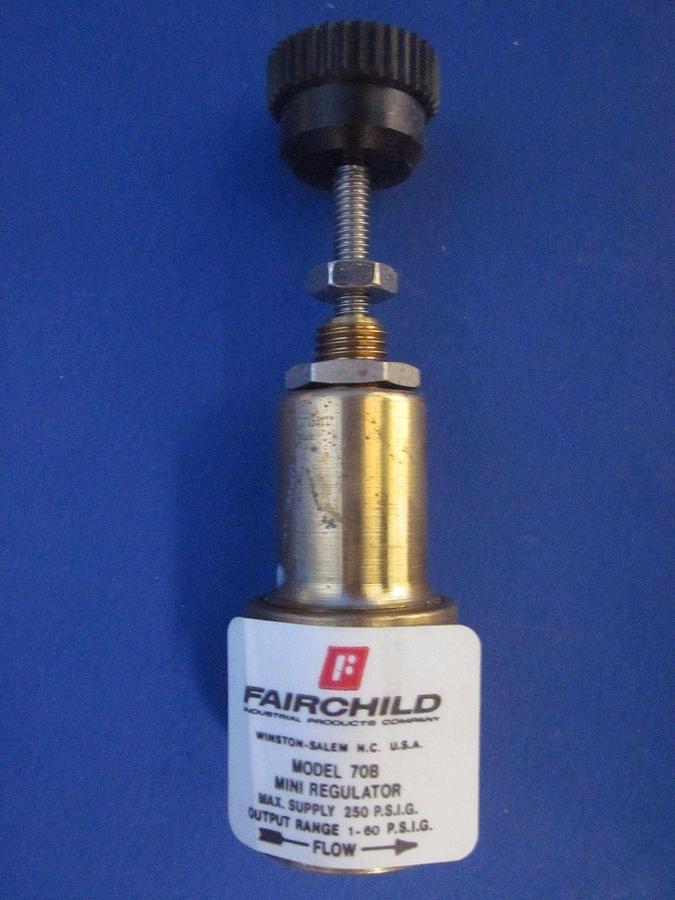 Used Fairchild 70B Subminiature Pressure Regulator, 1-60 psig, Lot of 2