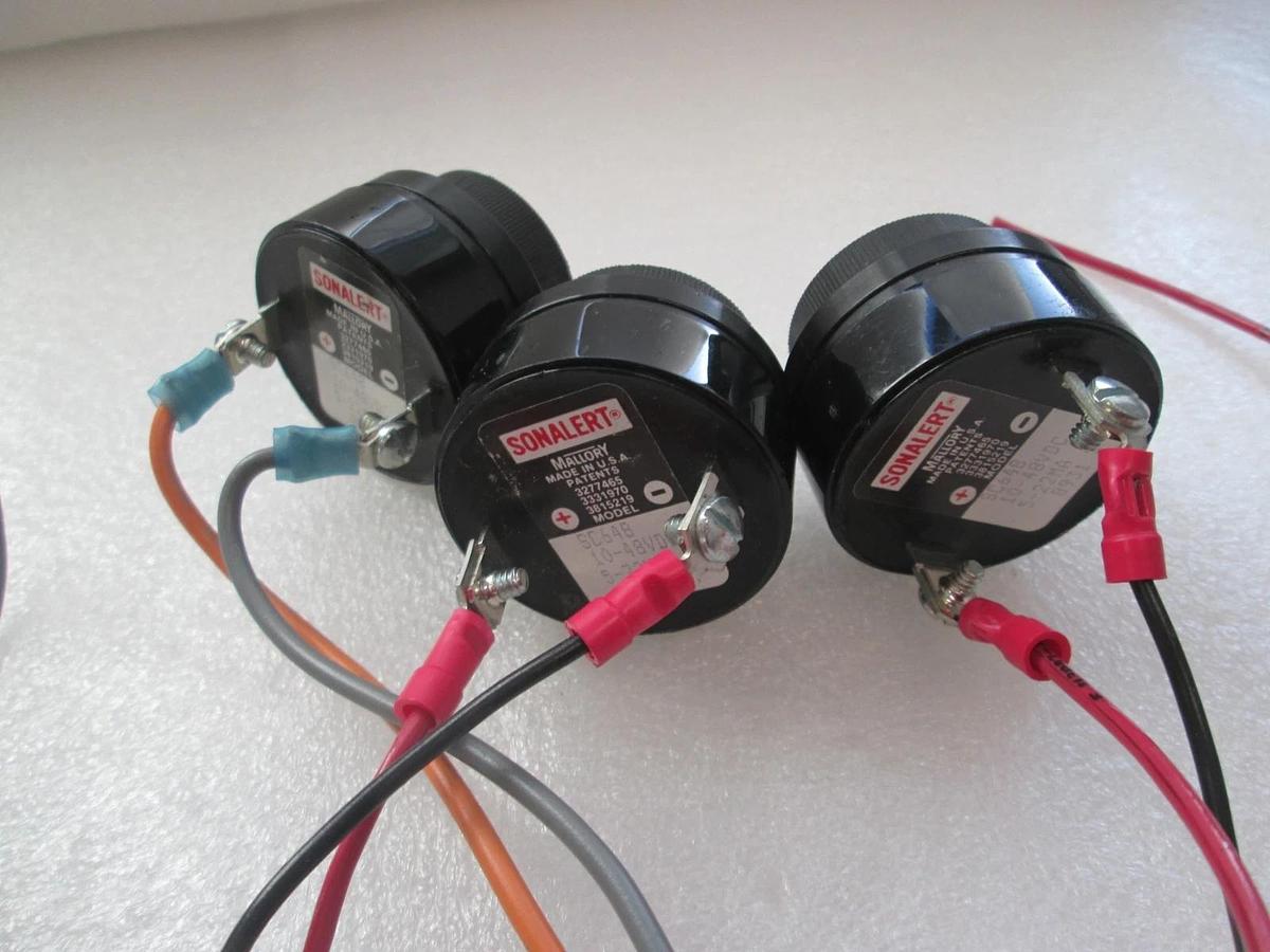 Used Mallory, Sonalert, SC648, 10-48VDC, Alarm Buzzer, Used, Lot of 3