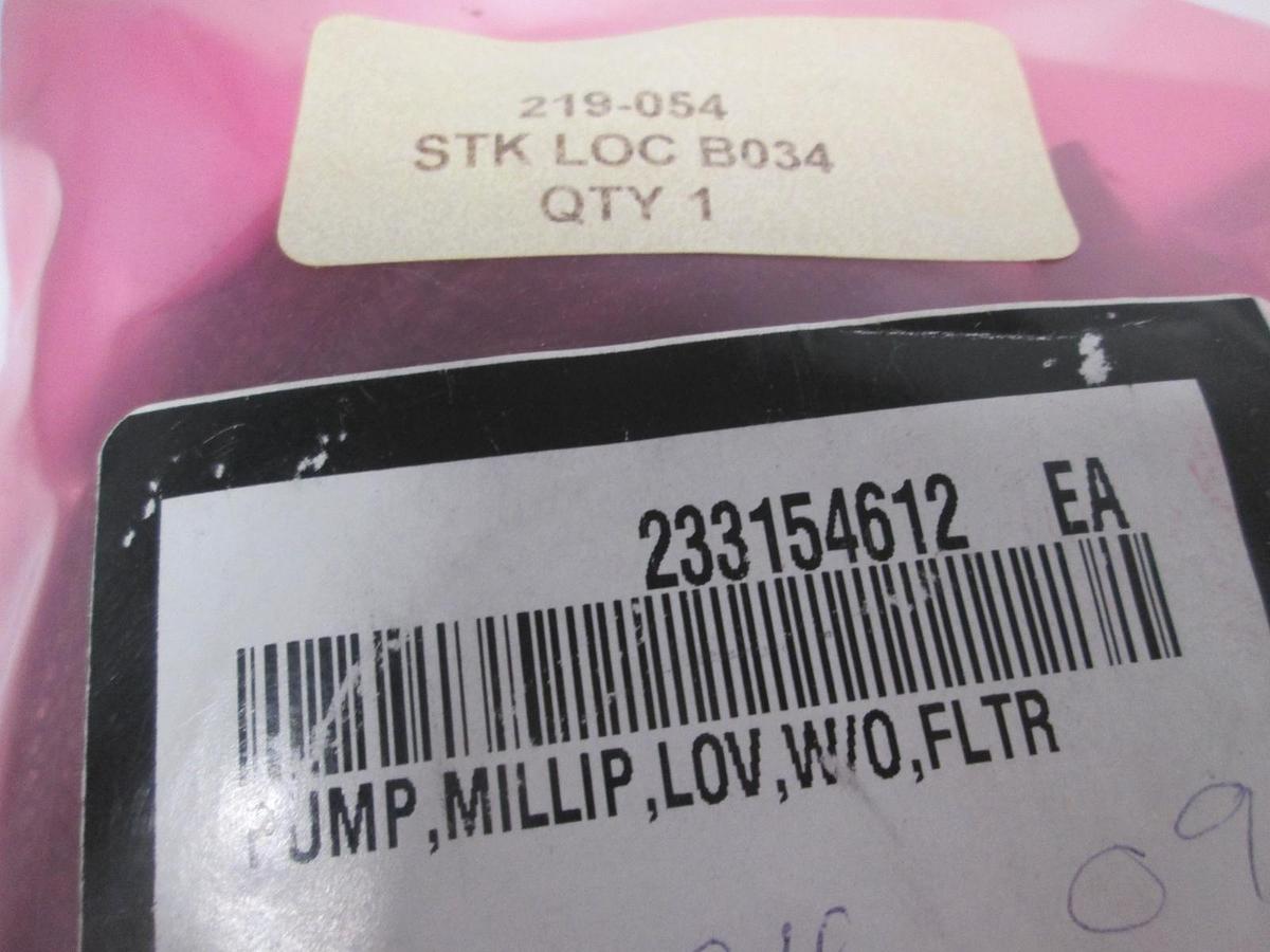 Used Millipore, Pump, LOV, without Filter, 233154612, 219-054, New